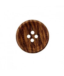 Bouton bois rayé 4 trous 12 à 25mm - Prym 12mm Brun moyen