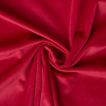Tissu Velours ras d'ameublement uni Rouge cerise