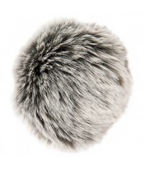 Pompons Premium Fausse Fourrure - 10cm de diamètre - Rico Design 27 Gris Argent