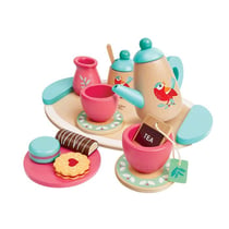 Service a thé en bois couleur pastel - HAPE - E3207 - Jaune - Dès 2 ans