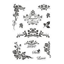 Tampons transparents, pour toujours, feuille 11x15,5 cm, 1 flles
