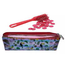 Trousse bingo + baton magnetique rouge + 100 pions de loto - kit complet 3 en 1 - lotoquine