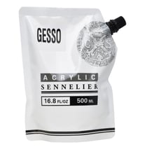 Gesso - Blanc - Apprêt pour peinture acrylique - Sennelier - Sachet de 500ml