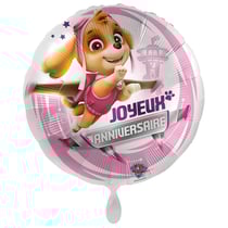 Ballon Aluminium Hélium Pat Patrouille Joyeux Anniversaire Stella - Ø 43 cm