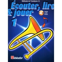 Jean castelain : ecouter, lire & jouer 1 trombone - cle de fa - recueil + enregistrement(s) en ligne