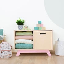 Meuble de rangement NABOSKY rose 1x2