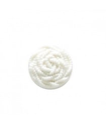 Carte de 5 boutons noeuds blanc 15mm - Distrifil Blanc