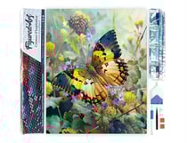 Diamond Painting Broderie Diamant Figured’Art 40x50cm toile entière roulée avec diamants carrés - Papillon Janetta Forester