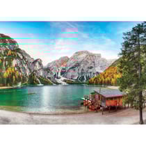 Puzzle lac braies en automne 3000 pieces - collection paysage italie - educa 19281