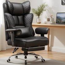 Fauteuil gaming ergonomique - GTPLAYER - noir avec repose-pieds