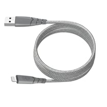 Force Power Câble Ultra-renforcé USB A/Lightning 3m - 2.4A Gris