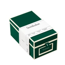 Semikolon 364117 Boîte à cartes de visite - répertoire alphabétique - 10,5 x 18 x 8,3 cm - boîte à cartes de visite - vert forêt
