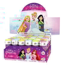 Pack de 36 tubes de bulles de savon 60 ml disney princess - bubble world - party enfant, jeu plein air