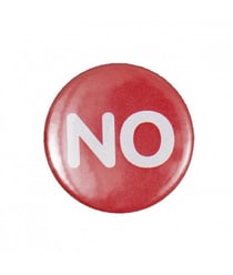 Badge bouton broche NO - Rico Design Rouge