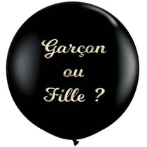 Ballon Géant Noir Gender Reveal Fille