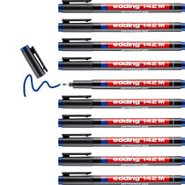 Lot de 10 Feutre Permanent 1 mm - EDDING - Bleu - 142M