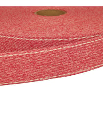 Sangle chinée point sellier 30mm rouge au mètre