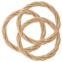 3 couronnes décoratives en osier 25 cm