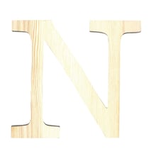 Lettre N - 19 cm - bois - Artemio