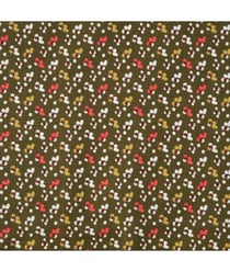 Tissu coton Fleurs Fida Marron de 150 cm de largeur Bronze/corail Multicolore vendu par 50 cm