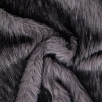 Tissu Fausse fourrure poils long Ruth Gris