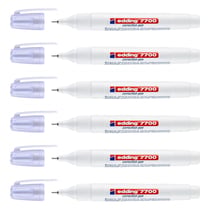 Stylo correcteur EDDING 7700 - Blanc - Pointe métal 1-2 mm - Lot de 6