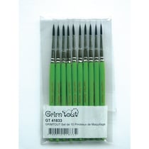 Grim'Tout - Pinceaux de maquillage 15cm 10 pièces