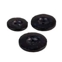 Bouton rond 2 trous bouteilles recyclées noir
