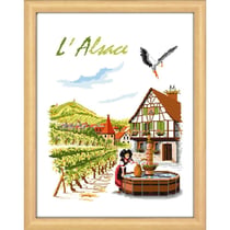 LUC - Kit à broder point de croix L'Alsace