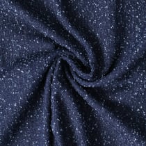 Tissu Jean Denim griffé Bleu foncé