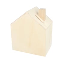 Tirelire maison 12x14,5x8 cm bois - Artemio