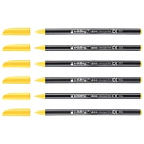 Lot de 6 feutres de coloriage pointe fine 1 mm - EDDING - Jaune - 1200