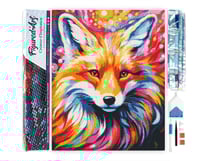 Diamond Painting Broderie Diamant Figured’Art 40x50cm toile entière roulée avec diamants carrés - Renard Coloré Abstrait