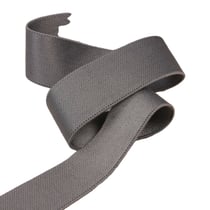 Bobine 20m élastique microfibre ultra doux gris noir