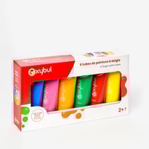 6 tubes de peinture à doigts Oxybul