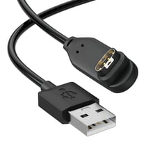 Avizar Chargeur pour Montre Connectée Garmin Câble USB Coudé Silicone 1m Noir
