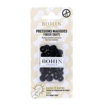 Boutons pressions sans pince 9mm Bohin noir