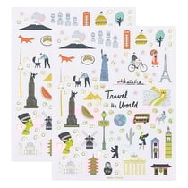 1040 autocollants Monuments du Monde