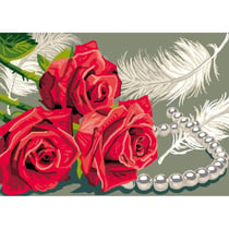 Princesse - Canevas antique Saint Valentin 32x50 cm