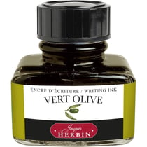 Flacon d'encre pour stylo plume - Vert olive - Herbin - 30ml