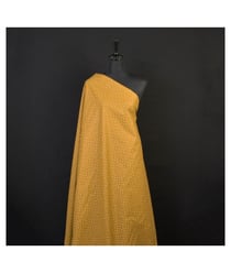 Tissu coton imprimé pois blancs de 140 cm de largeur 23 Curry vendu par 50 cm