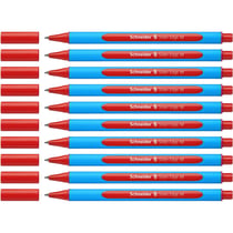 Lot de 10 Stylos à bille Schneider Slider Edge Pointe Moyenne Rouge