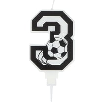 Bougie Football Chiffre 3 - 8.5 cm