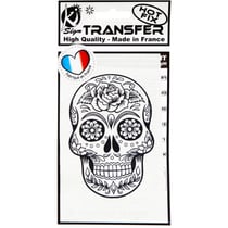 Transfert thermocollant Tête de mort 9 x 14,5 cm