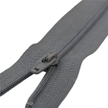 Fermeture fine à glissière non séparable polyester gris foncé spirale 4mm