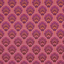 Tissu Coton enduit Art déco sur fond Rose