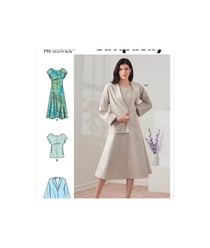 Patron Simplicity 9263 - Ensemble Robe, Veste et Top Femme du 34 au 52 (FR) taille n°FR 34-42