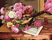 Tableau peinture au numéro Bouquet musical