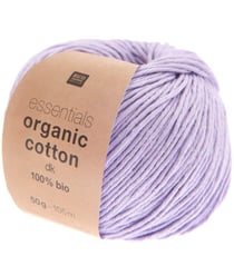 Coton à tricoter Essentials Organic Cotton DK - Rico Design 006 Lilas clair violet