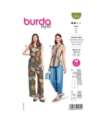 Patron Burda 5914 - Le haut sans manches ou combinaison, façon cache-c?ur du 34 au 44 (FR) taille n°FR 34-44
